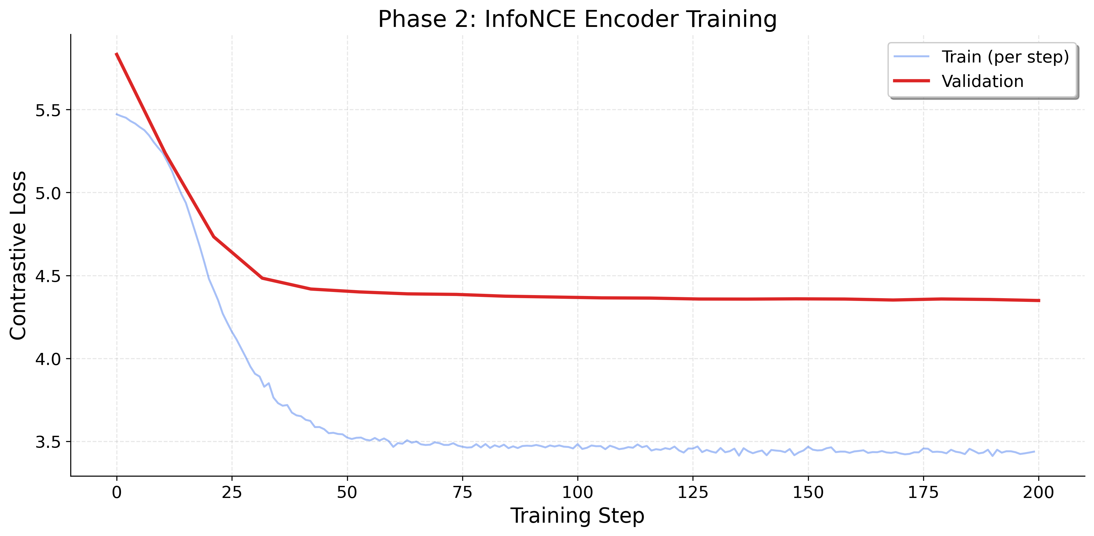 InfoNCE training curves
