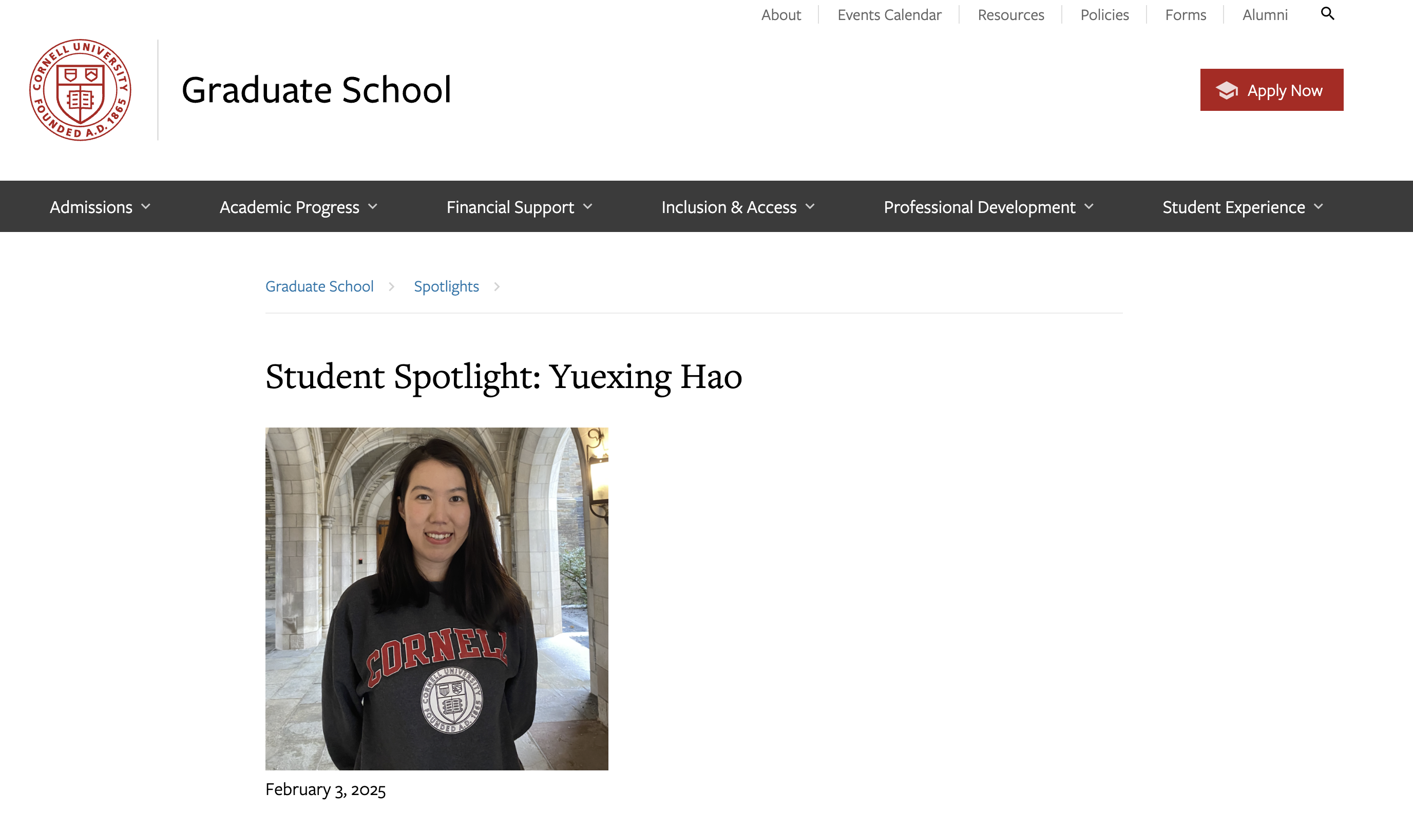 Cornell Student Spotlight